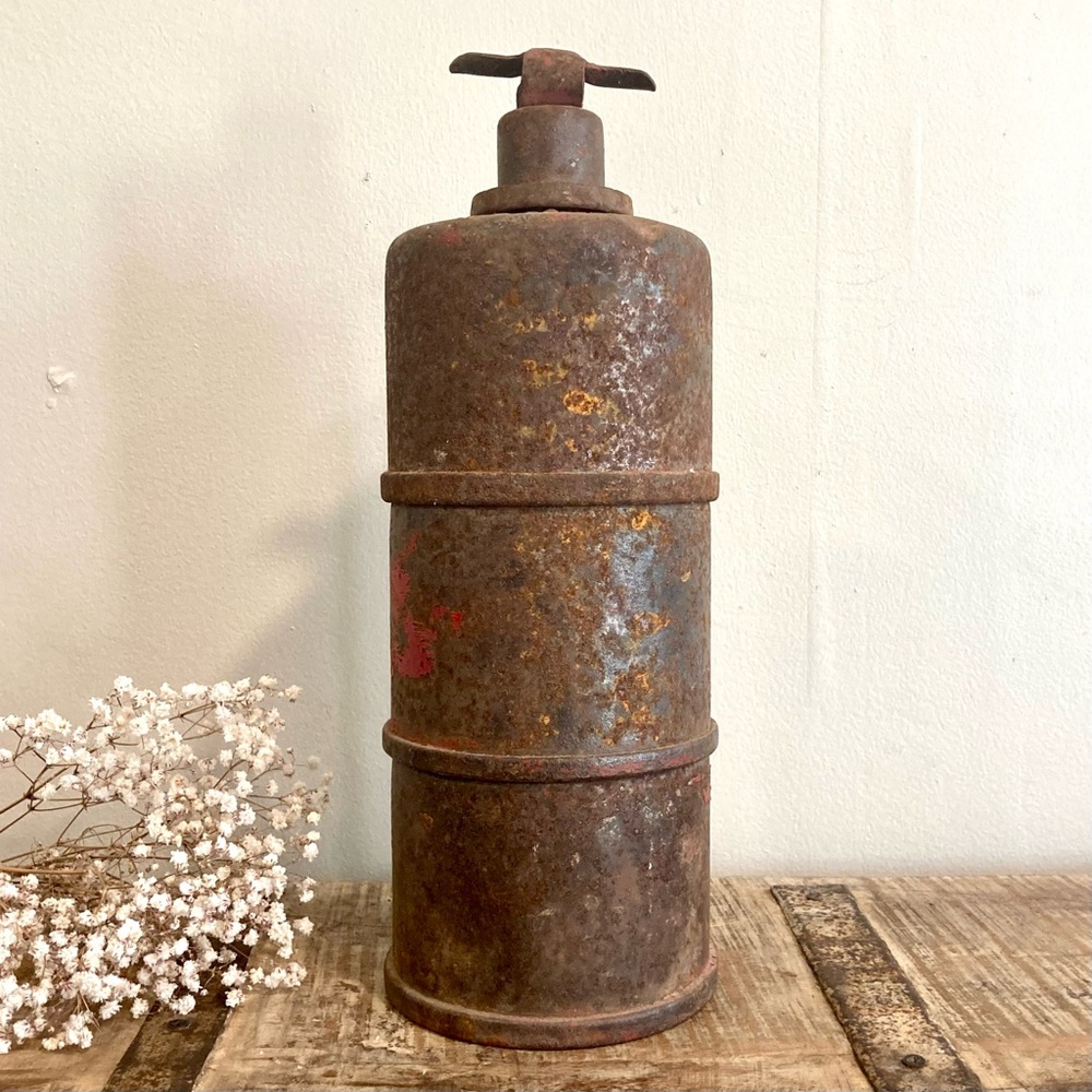 3 Vintage Bolser Corporation Roadside Flares Rusty Metal Decor Stackable
